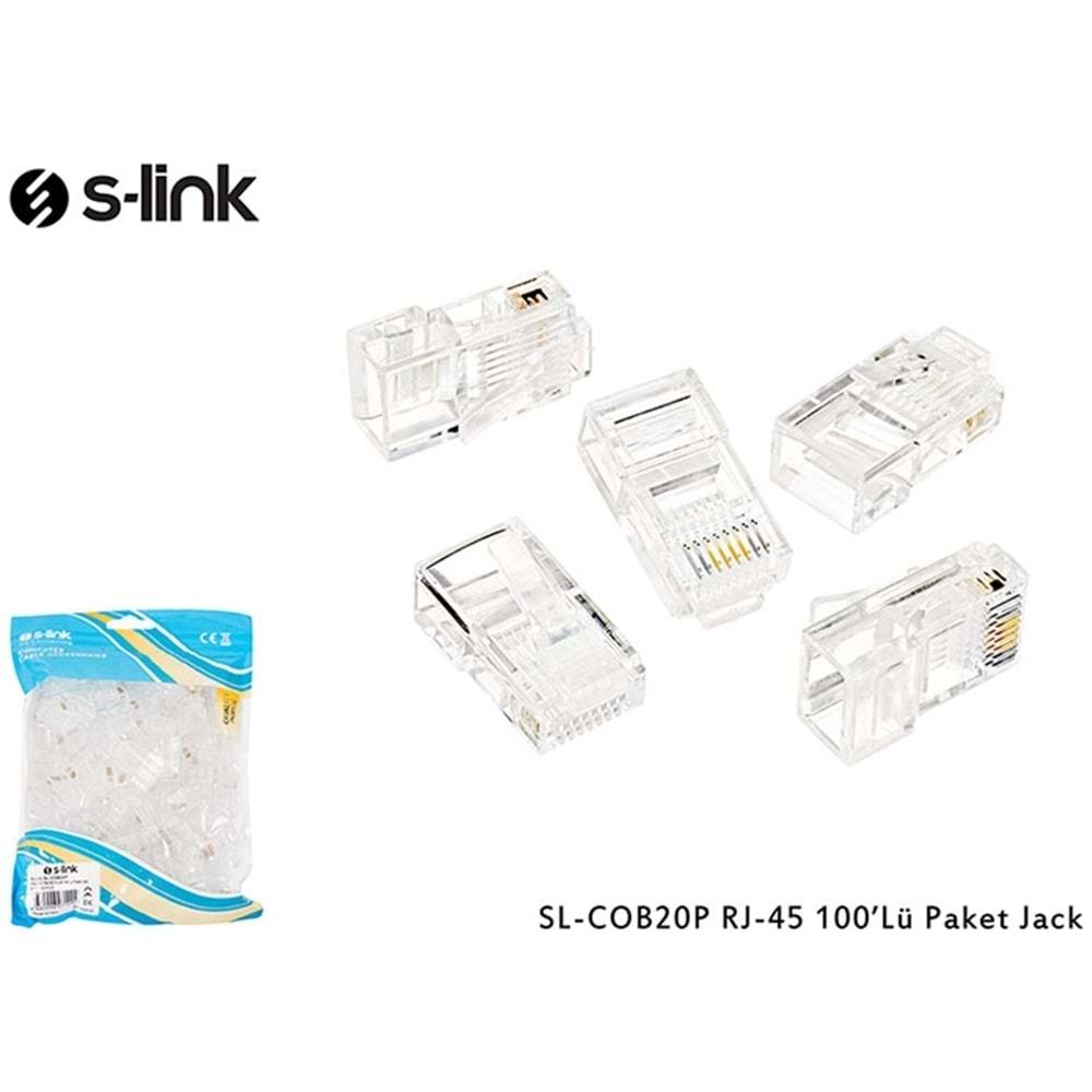 S-Link SL-COB20P CAT6 EZRJ-45 Yeni Nesil Utp Konnektör 100 Adet