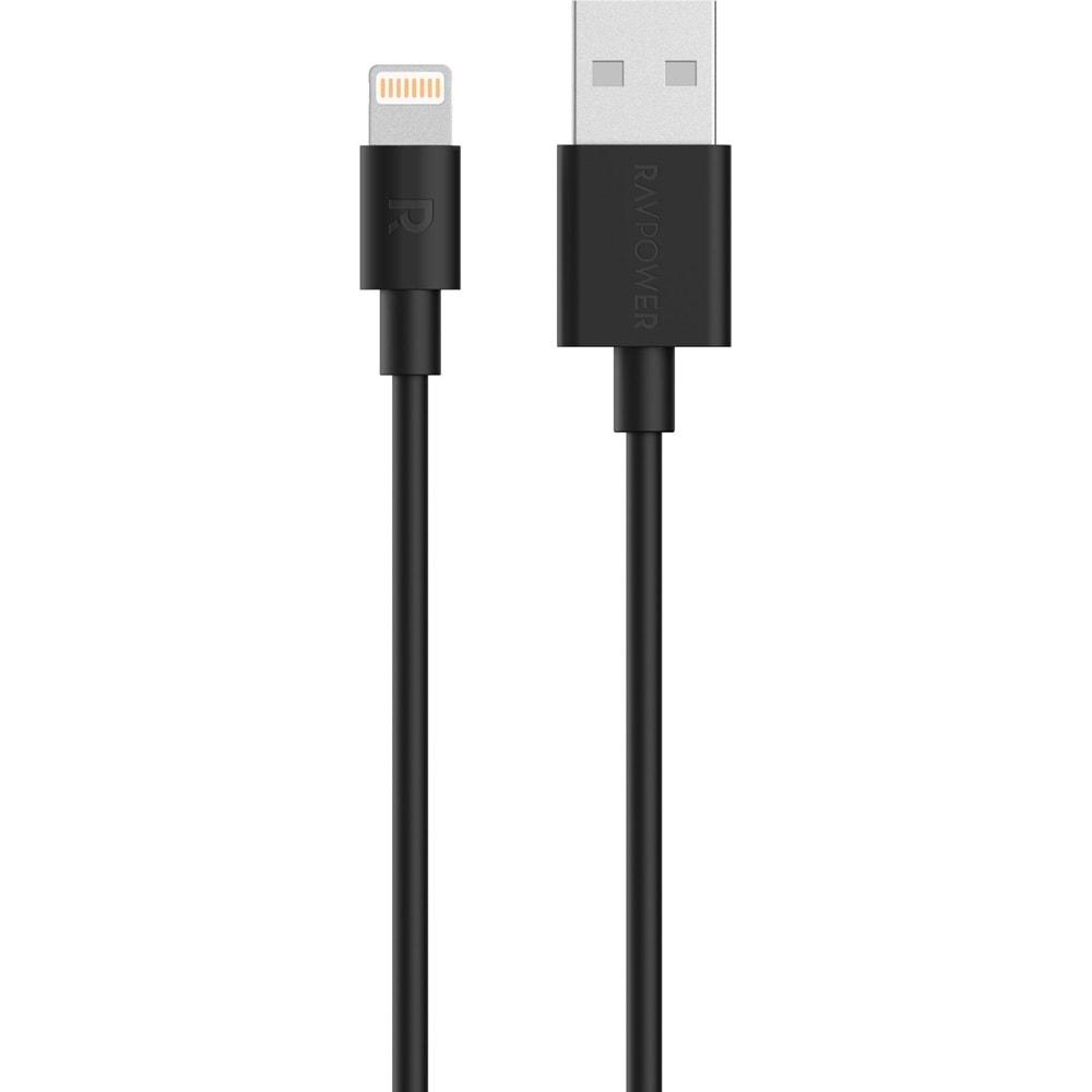 RAVPOWER 1 metre Apple MFI Lisanslı Lightning Şarj/Data Kablosu Siyah RP-CB030