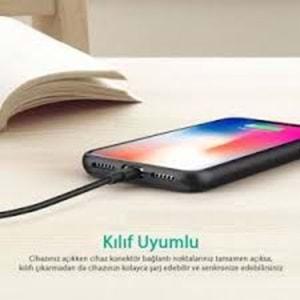 RAVPOWER 1 metre Apple MFI Lisanslı Lightning Şarj/Data Kablosu Siyah RP-CB030