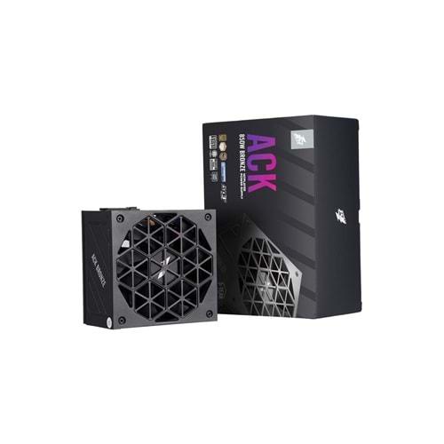 1ST Player ACK 80+BRONZE 850W Aktif PFC 14cm Fan Siyah Power Supply (5Yıl Garant