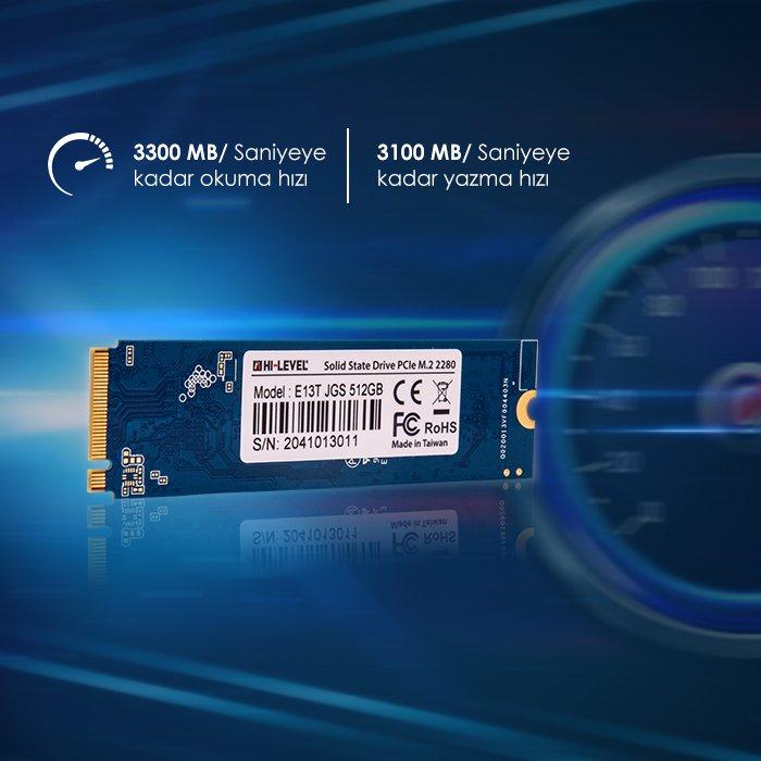 Hi-Level 512GB NVMe M.2 SSD 3300/3100MB/s 