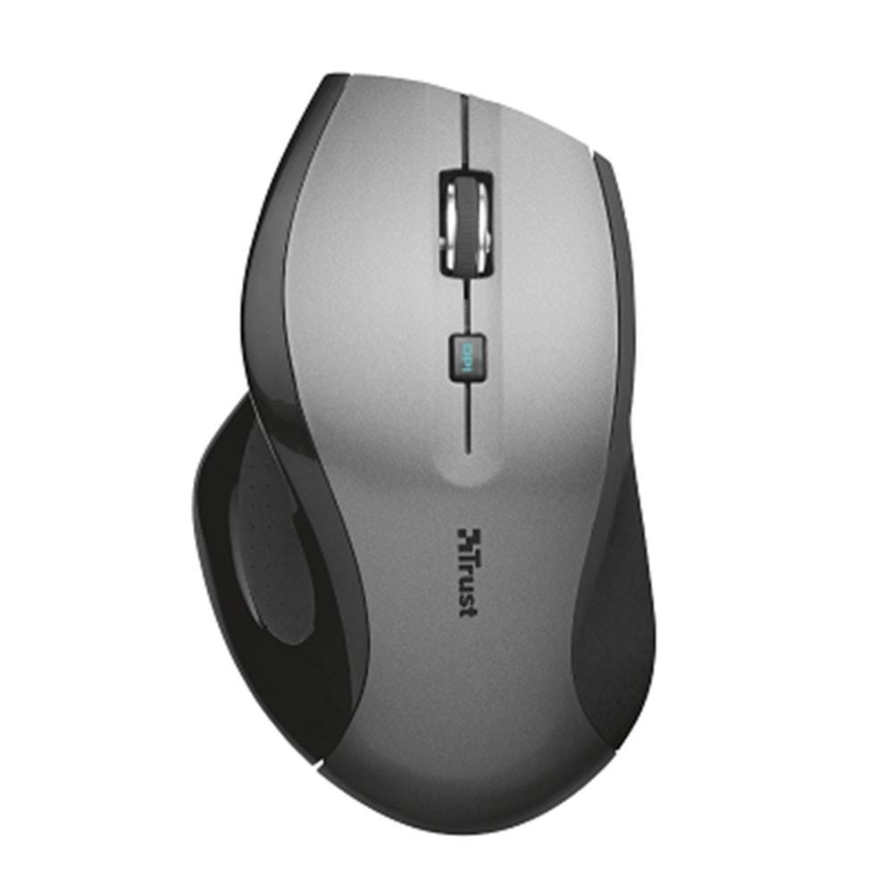 TRUST Maxtrack 1600 DPI Kablosuz Siyah Gümüş Mouse 17176