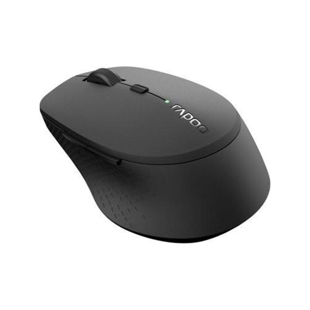 RAPOO M300 1600DPI Çok Modlu Sessiz Tıklama Özellikli Kablosuz Mouse Koyu Gri 18048
