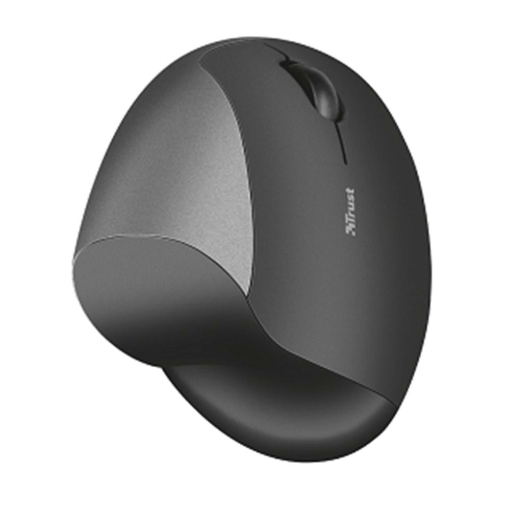 TRUST Varo 1000DPI Şarjlı Kablosuz Siyah Ergonomik Dikey Mouse 22126
