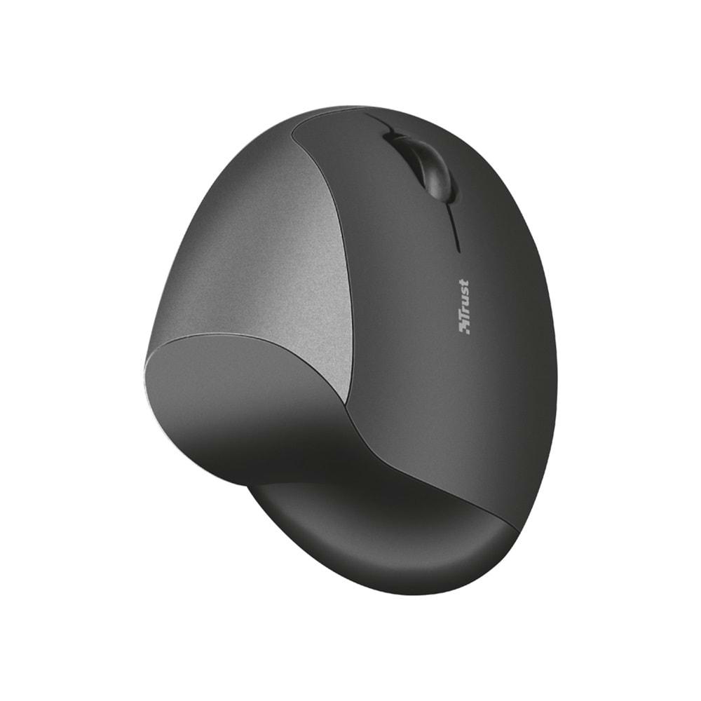 TRUST Varo 1000DPI Şarjlı Kablosuz Siyah Ergonomik Dikey Mouse 22126