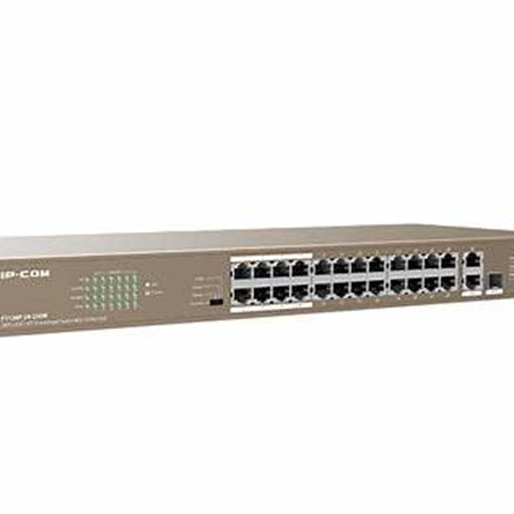 Ip-com F1126P-24-250W 24 PORT 10/100+ 2XRJ45/1X1GB SFP Rackmount Switch