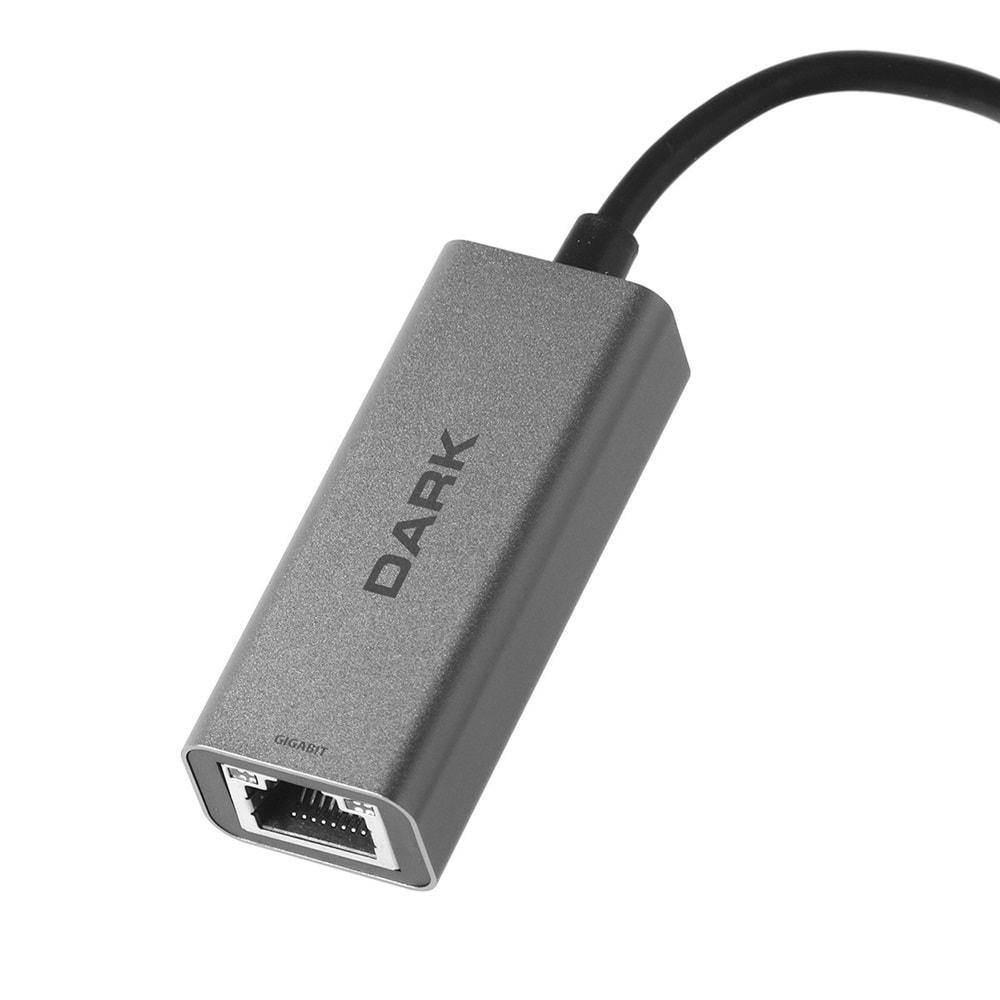 Dark USB 3.1 Type C - 10/100/1000 Gigabit Ethernet Dönüştürücü (DK-AC-U31XGLAN)