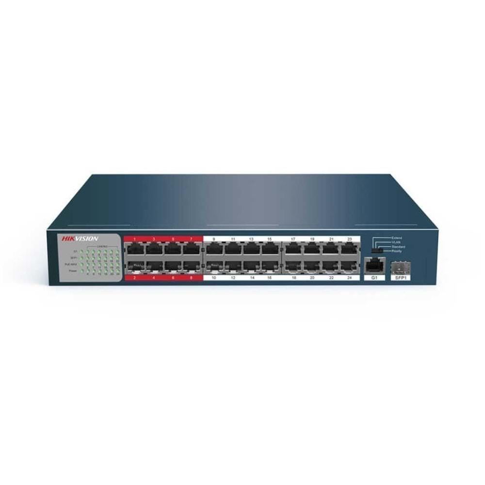 Hikvision DS-3E0326P-E/M(B) 24 Port 1x100Mb + 1x1000Mb + 1xSFP PoE(250W) Switch