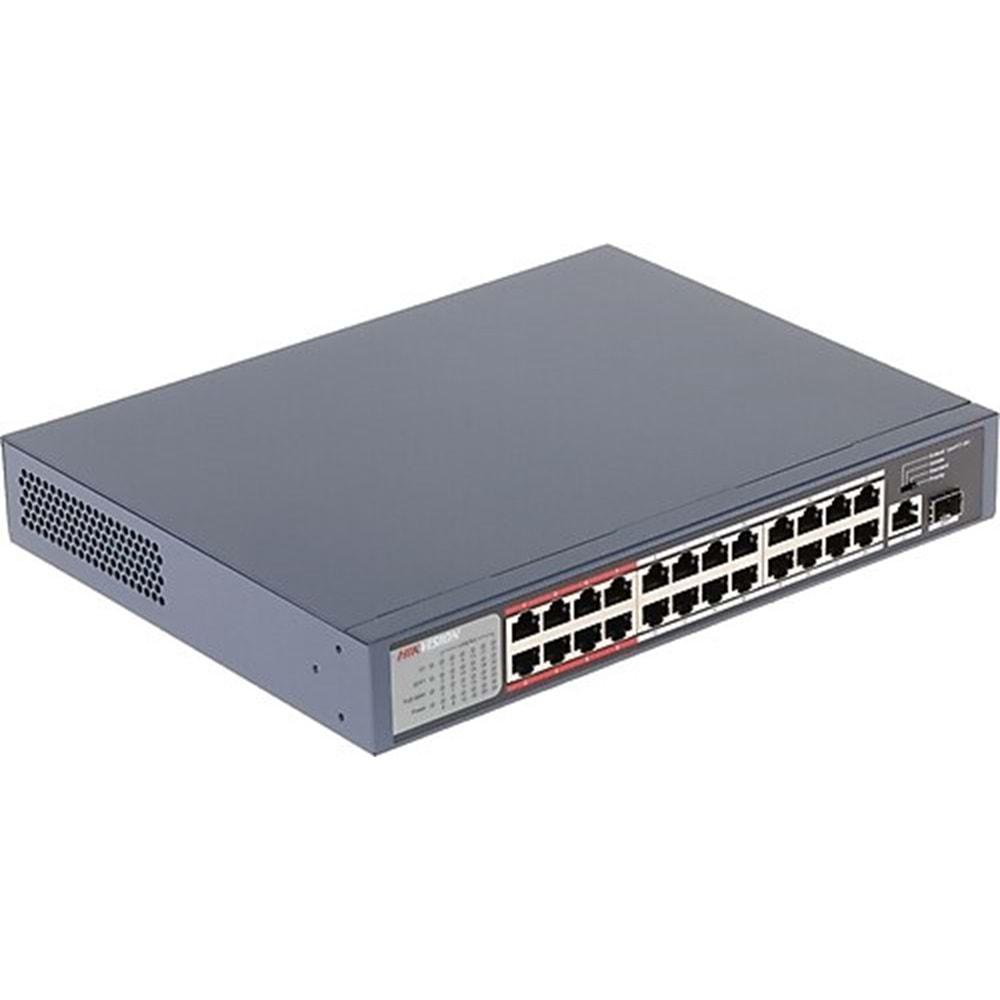 Hikvision DS-3E0326P-E/M(B) 24 Port 1x100Mb + 1x1000Mb + 1xSFP PoE(250W) Switch