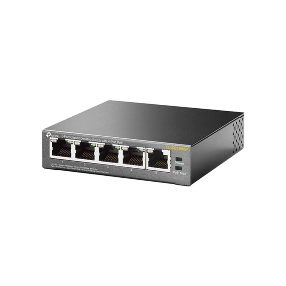 TP-Link TL-SG1005P 5-Port Gigabit 4-Port PoE 65W Masaüstü Switch