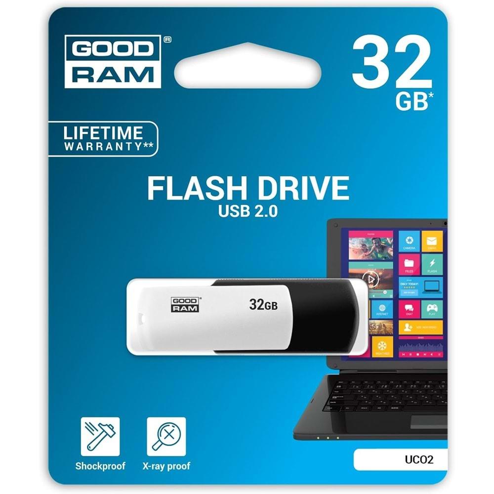 Goodram 32 GB UCO2 Siyah-Beyaz USB 2.0 UCO2-0320KWR11