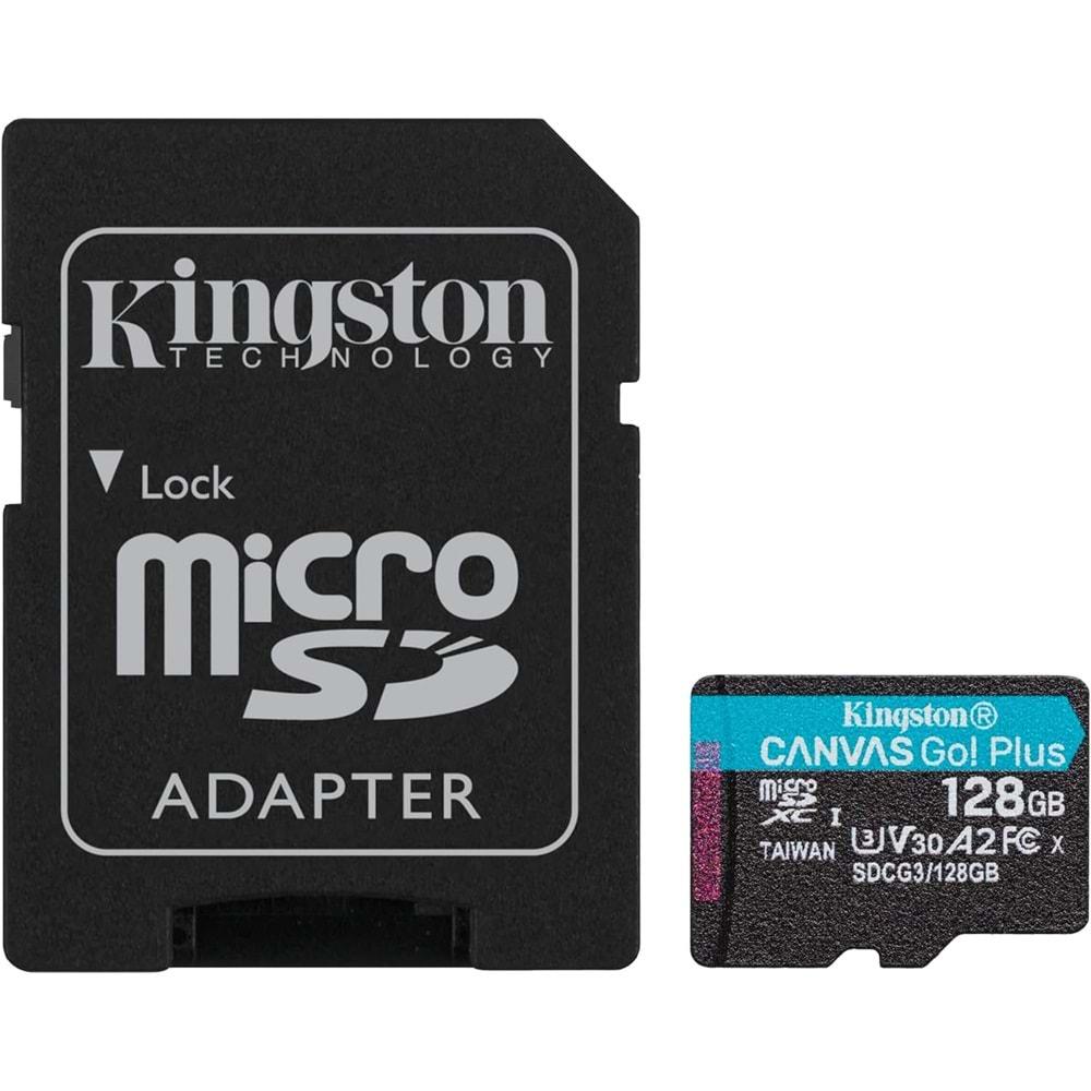 Kingston 128 GB Micro SDXC SDCG3/128GB Canvas GO+ Hafıza Kartı