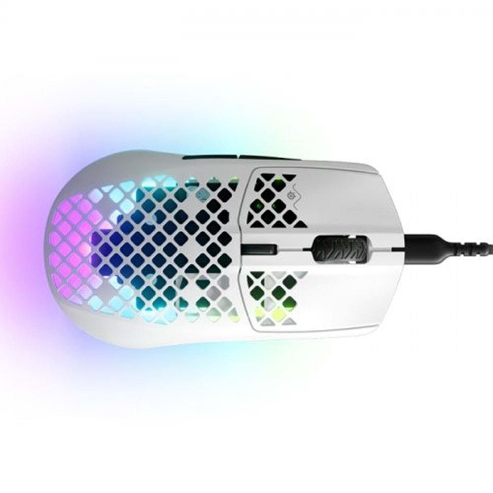 Steelserıes Aerox 3 Snow (2022) Ultra Hafif 59G. Trumove Core Sensör Kablolu Mouse