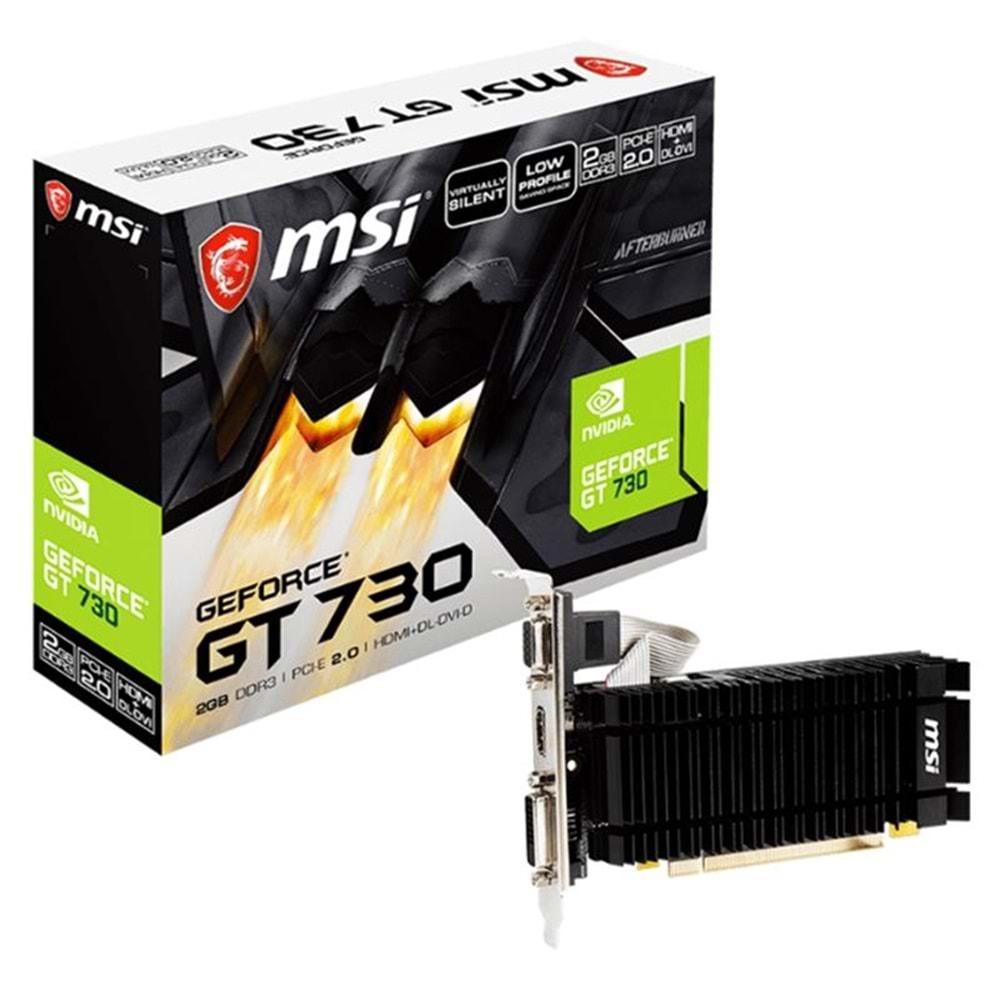 Msi Geforce GT730 N730K-2GD3H/LPV1 2GB DDR3 64Bit 1XVGA 1XHDMI 1XDVI Ekran Kartı