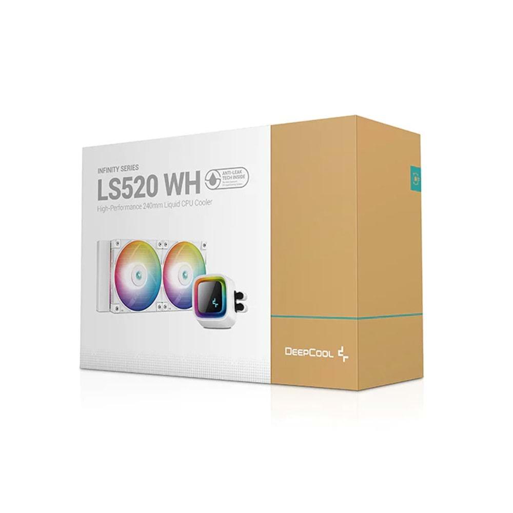 DEEPCOOL LS520 RGB 240mm Beyaz Sıvı Soğutma