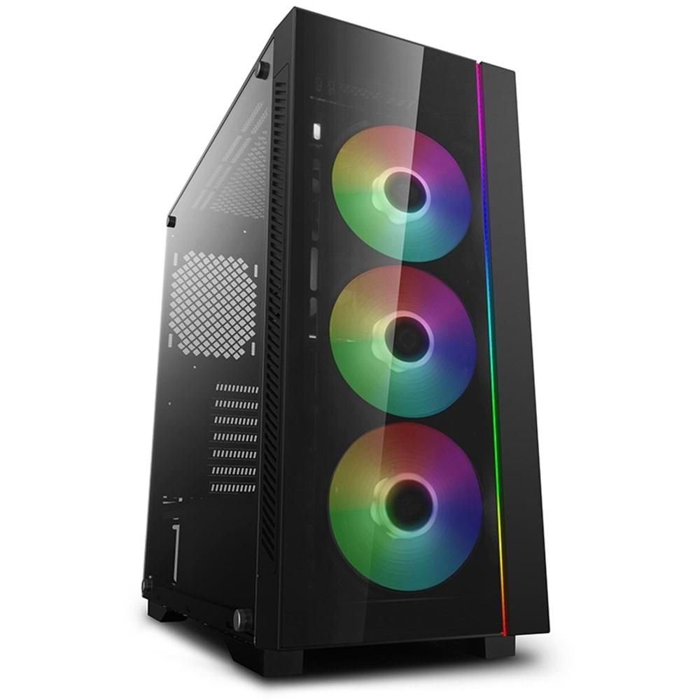 DEEPCOOL MATREXX55 ADD-RGB 3F E-ATX/ATX/Mikro ATX/Mini-ITX Siyah Kasa 3X12