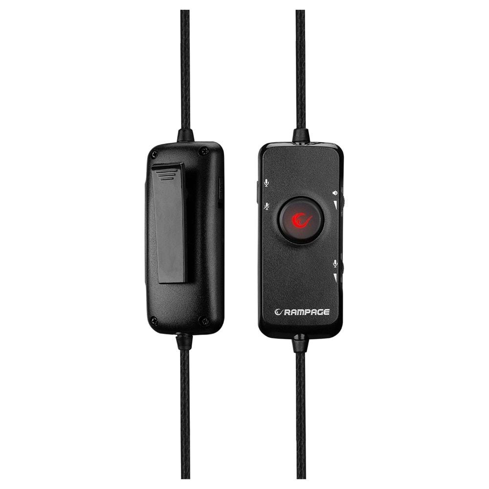 Rampage RGW9 Comfort Siyah USB 7.1 RMikrofonlu Oyuncu Kulaklık