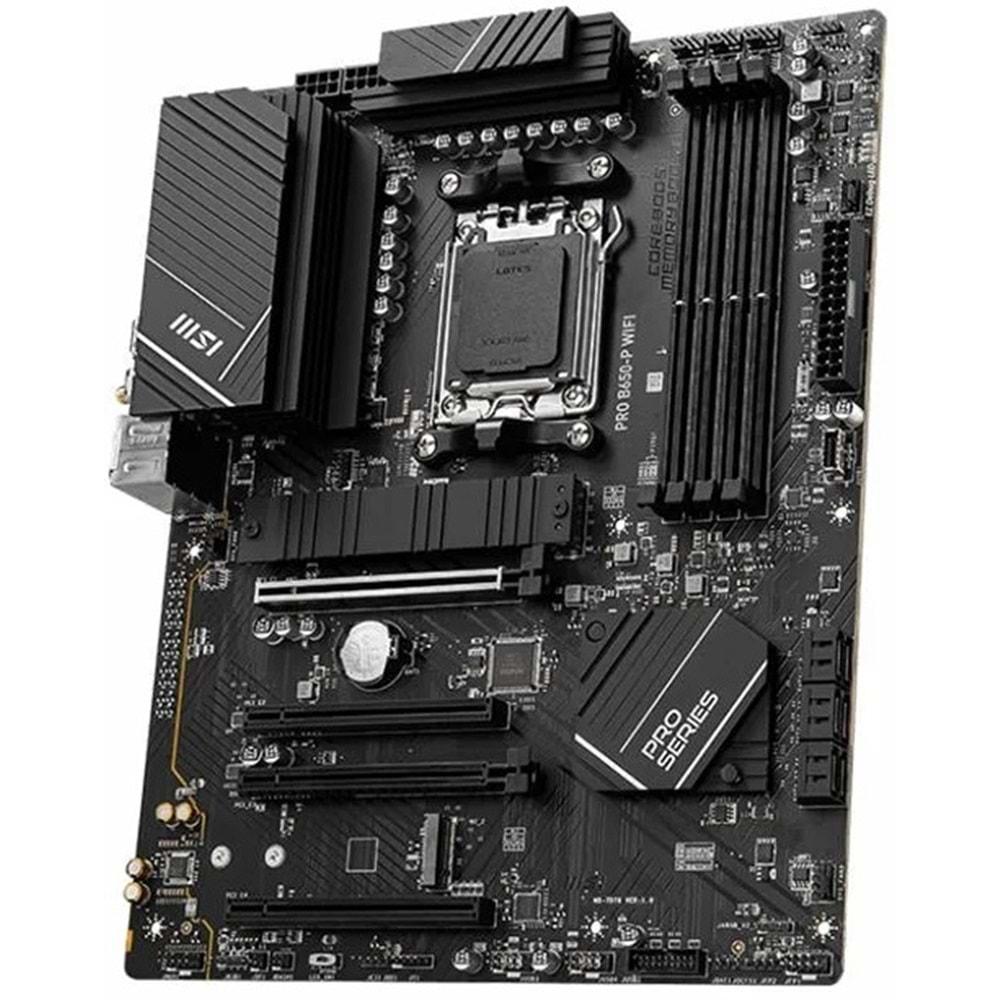 Msi Pro B650-P Wifi DDR5 6000MHz 1XHDMI 1XDP 2XM.2 USB 3.2 ATX AM5 Anakart ( AMD AM5 7000 Serili İşlemci Uyumlu)