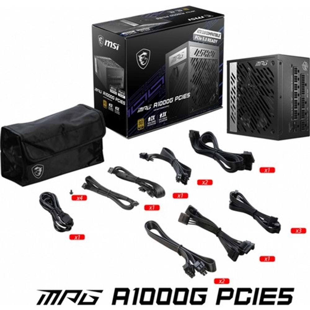 Msi Mpg A1000G Pcies 1000W 80+ Gold Power Supply