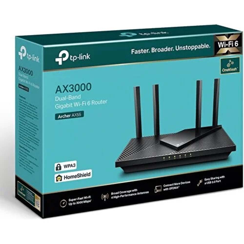 Tp-Link ARCHER-AX55 AX3000 Gigabit Wi-Fi 6 Router