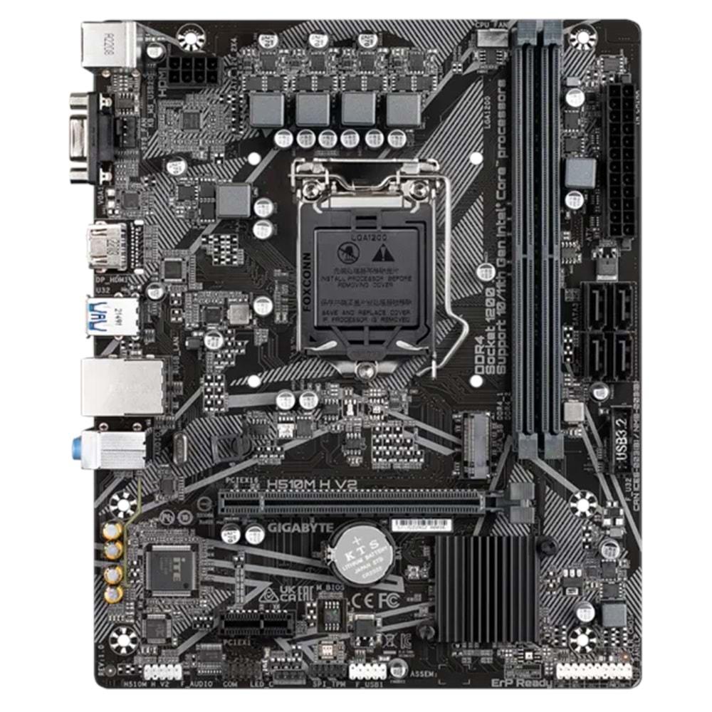 Gigabyte H510M-H-V2 H470 Lga1200 DDR4 3200Mhz VGA/HDMI Anakart