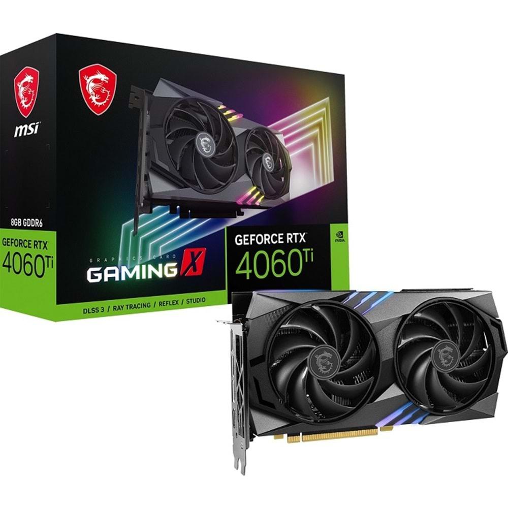 Msi Geforce RTX4060TI-Gaming-X-8G 8GB Gddr6 128Bit 1XHDMI 3XDP Ekran Kartı