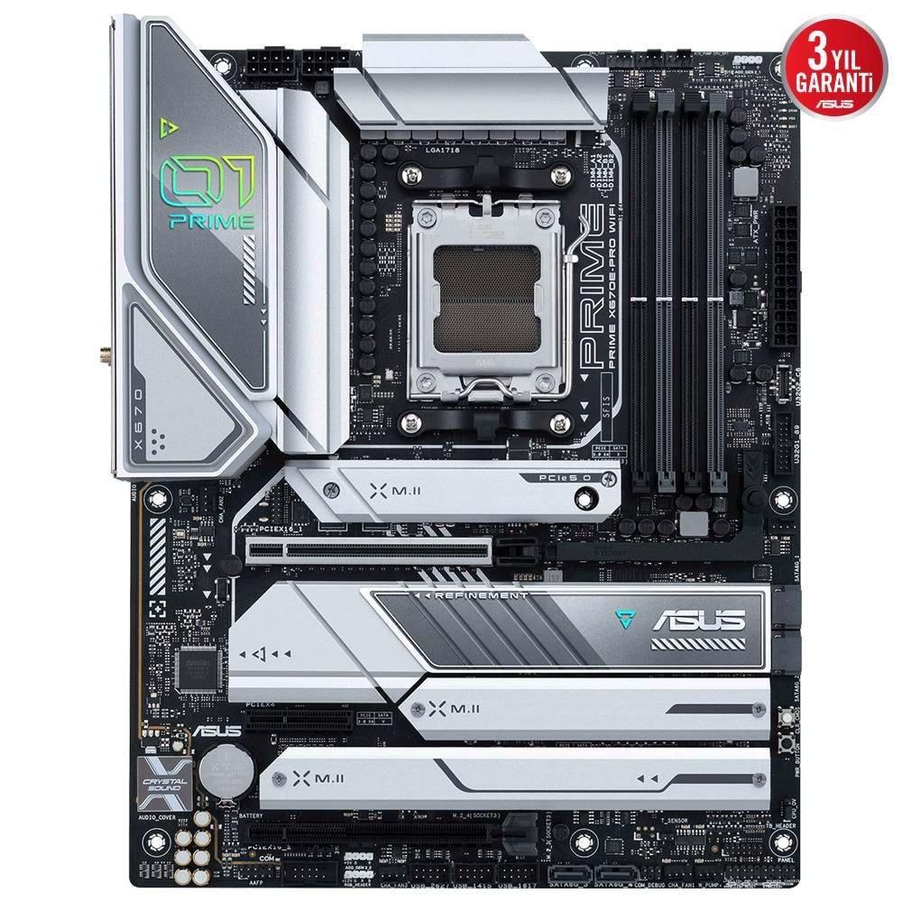 Asus PRIME X670E-PRO WIFI AMD X670 DDR5 USB3.2 M.2 DP/HDMI PCI 4.0 AM5 Anakart