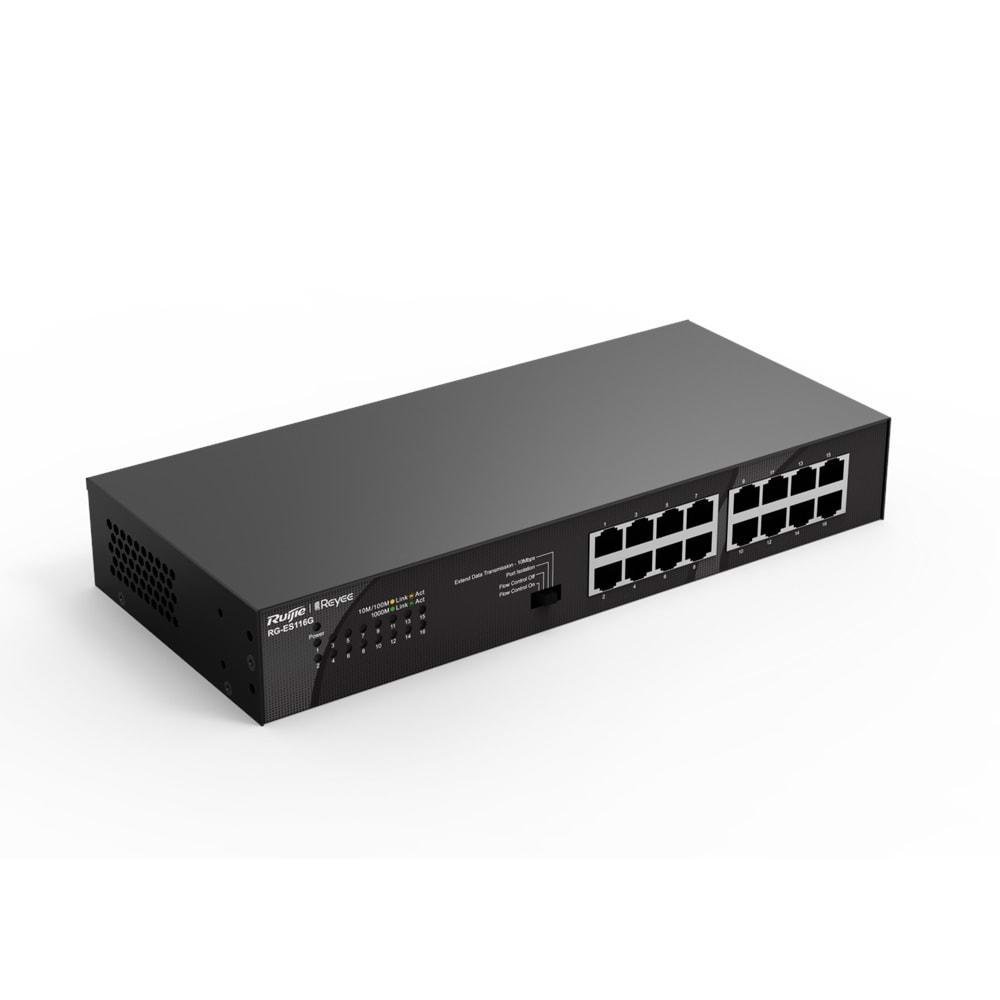 Ruijie Reyee RG-ES116G 16-Port 10/100/1000 Yönetilemez Desktop Switch