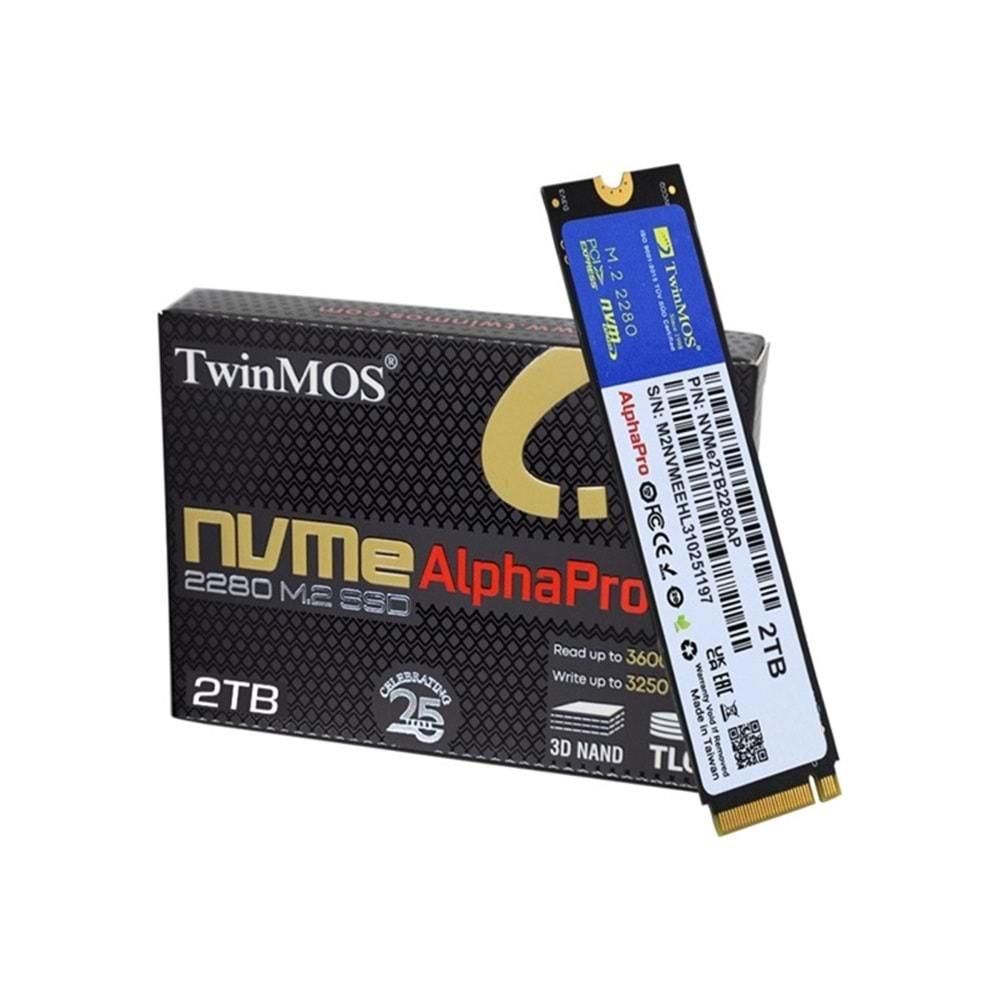 Twinmos 2 TB M.2 PCIE NVME 3600/3250 (NVME2TB2280AP)