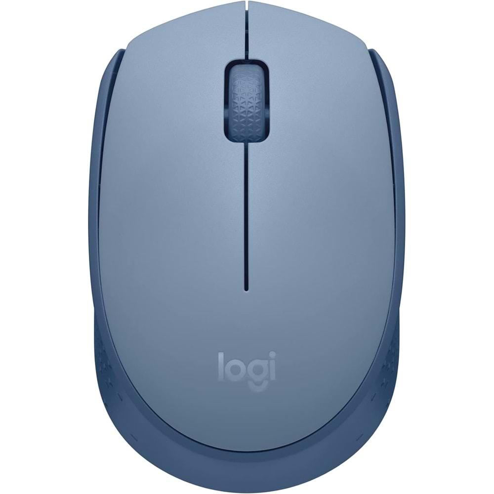 Logitech M171 Kablosuz Mouse Mavi Gri 910 006866