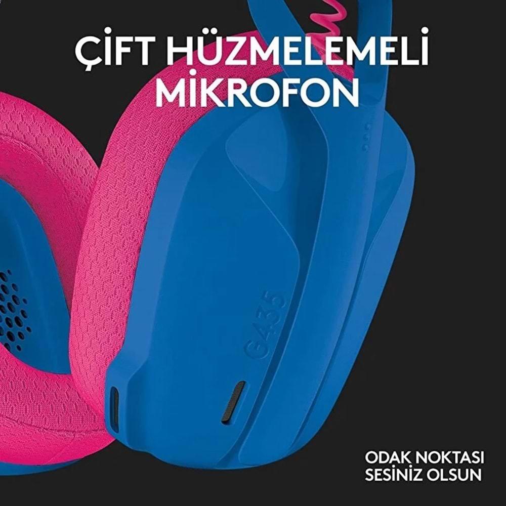 Logitech G435 Mavi Oyuncu Kullaklığı 981 001062