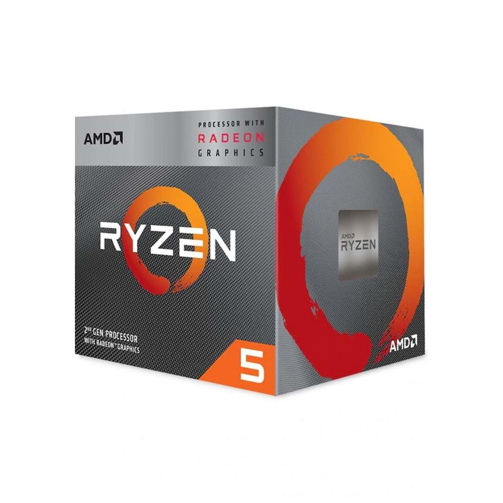 AMD RYZEN 5 3400G 3.7GHZ 4MB 65W AM4 Fanlı