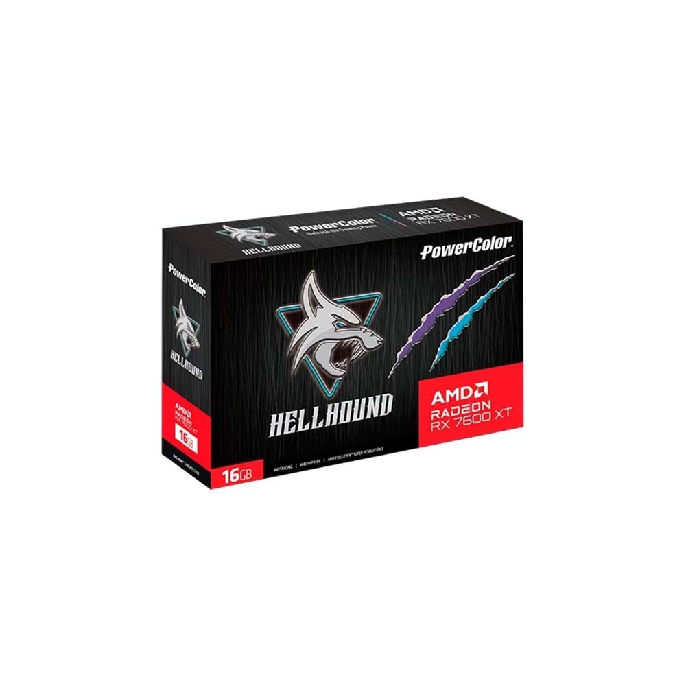 PowerColor Hellhound RX7600XT 16G-L/OC 16GB GDDR6 128Bit Ekran Kartı