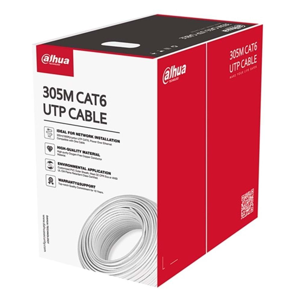 Dahua PFM920I-6UN-C Cat6 UTP Data Kablosu 305m (Beyaz)