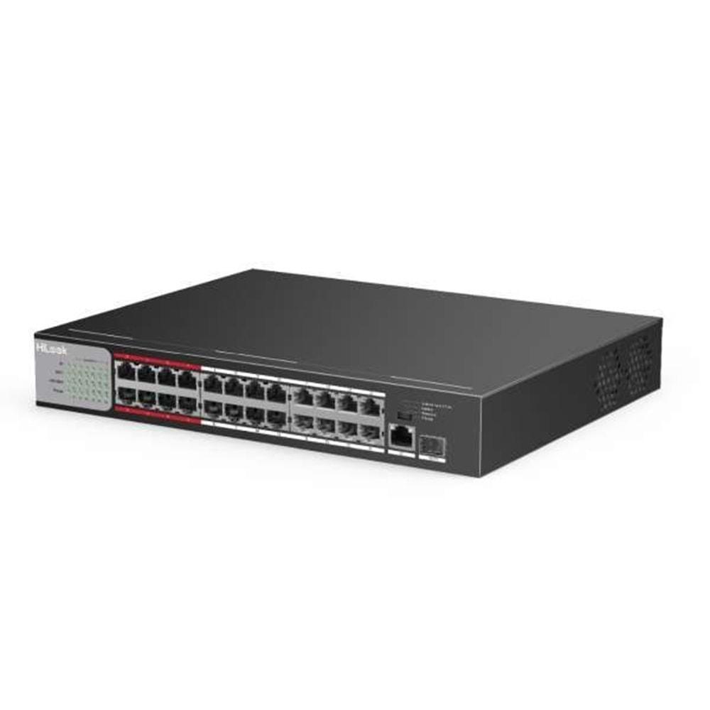HiLook NS-0326P-230(B) 24XFE+1XGE+1XGE/SFP Yönetilemez 230W POE Switch