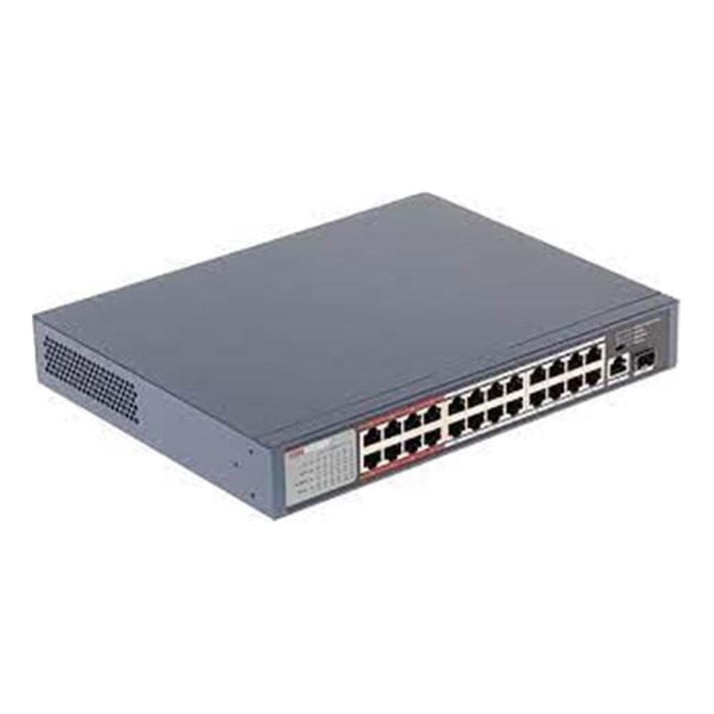 HiLook NS-0326P-230(B) 24XFE+1XGE+1XGE/SFP Yönetilemez 230W POE Switch