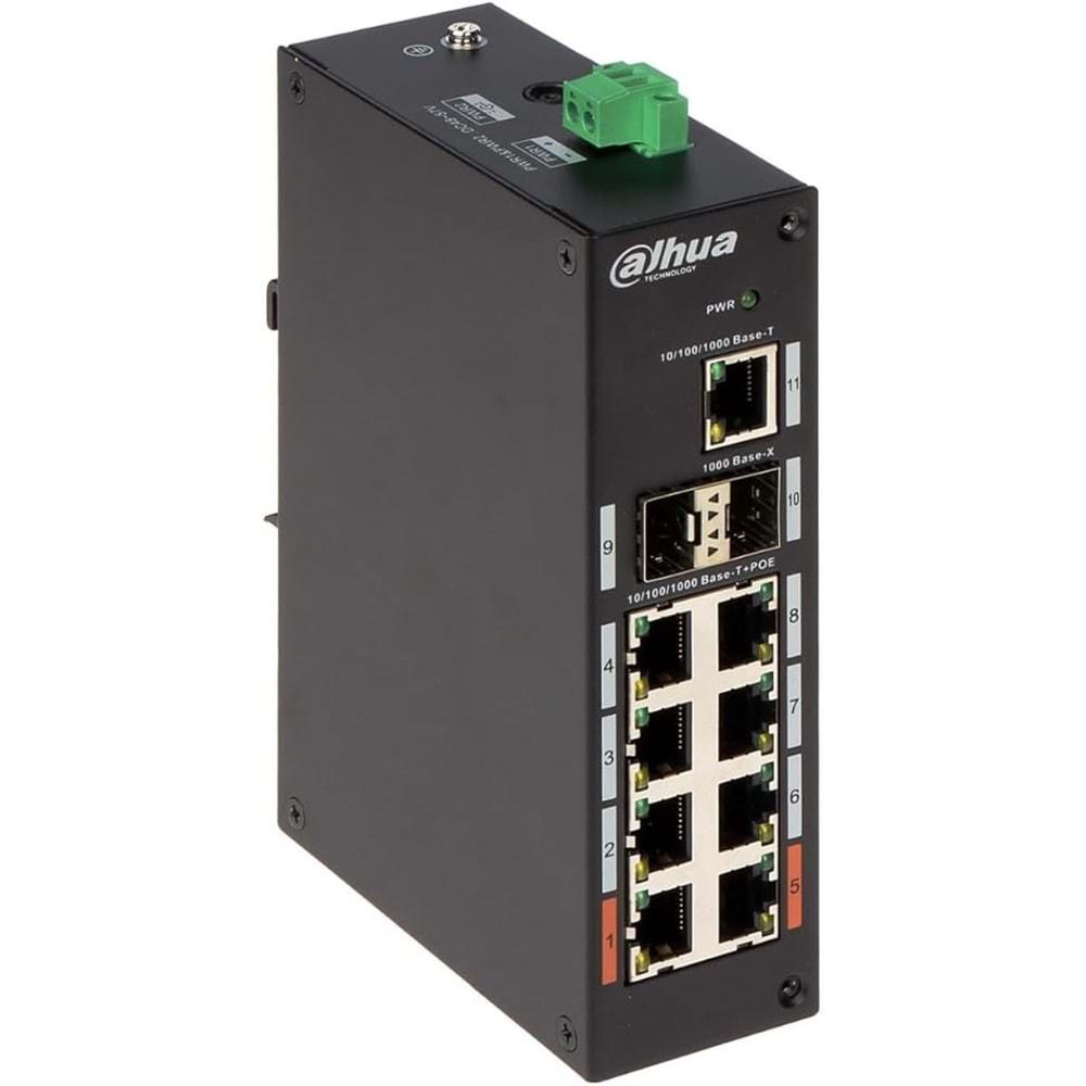 Dahua PFS3211-8GT-120 11 PORT 8XGE-2XGE/SFP 120W Yönetilemez POE Switch