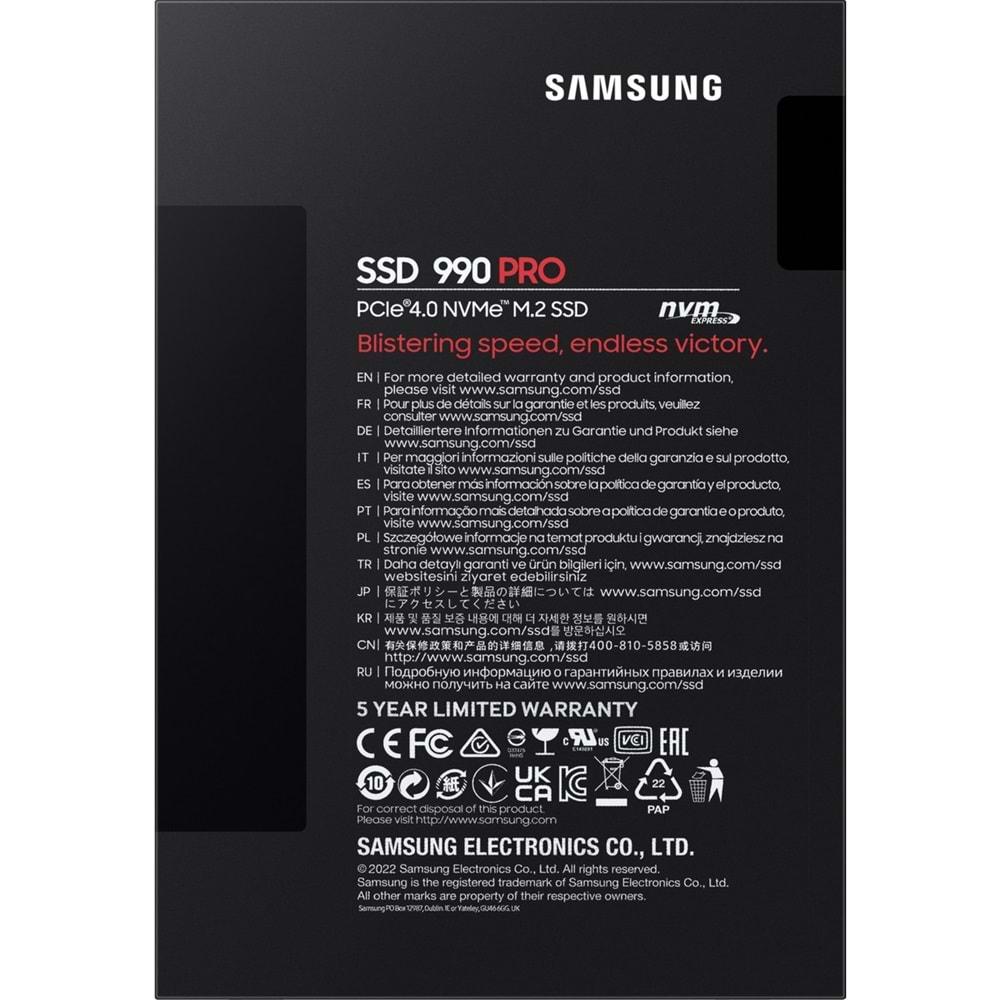 Samsung 990 Pro 4TB M.2 NVMe 7450/6900 Soğutuculu