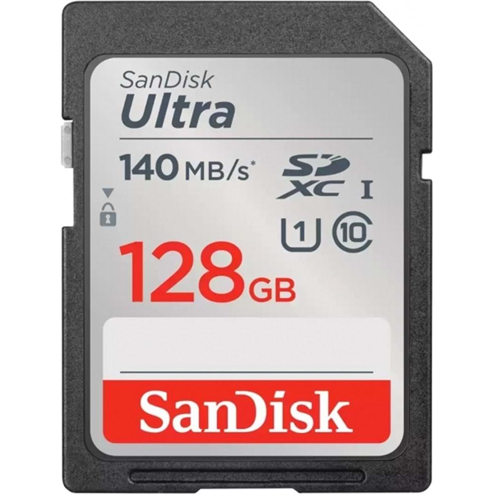 SANDISK SDSDUNB-128G-GN6IN Ultra UHS I 128GB SD Card 140MB/s