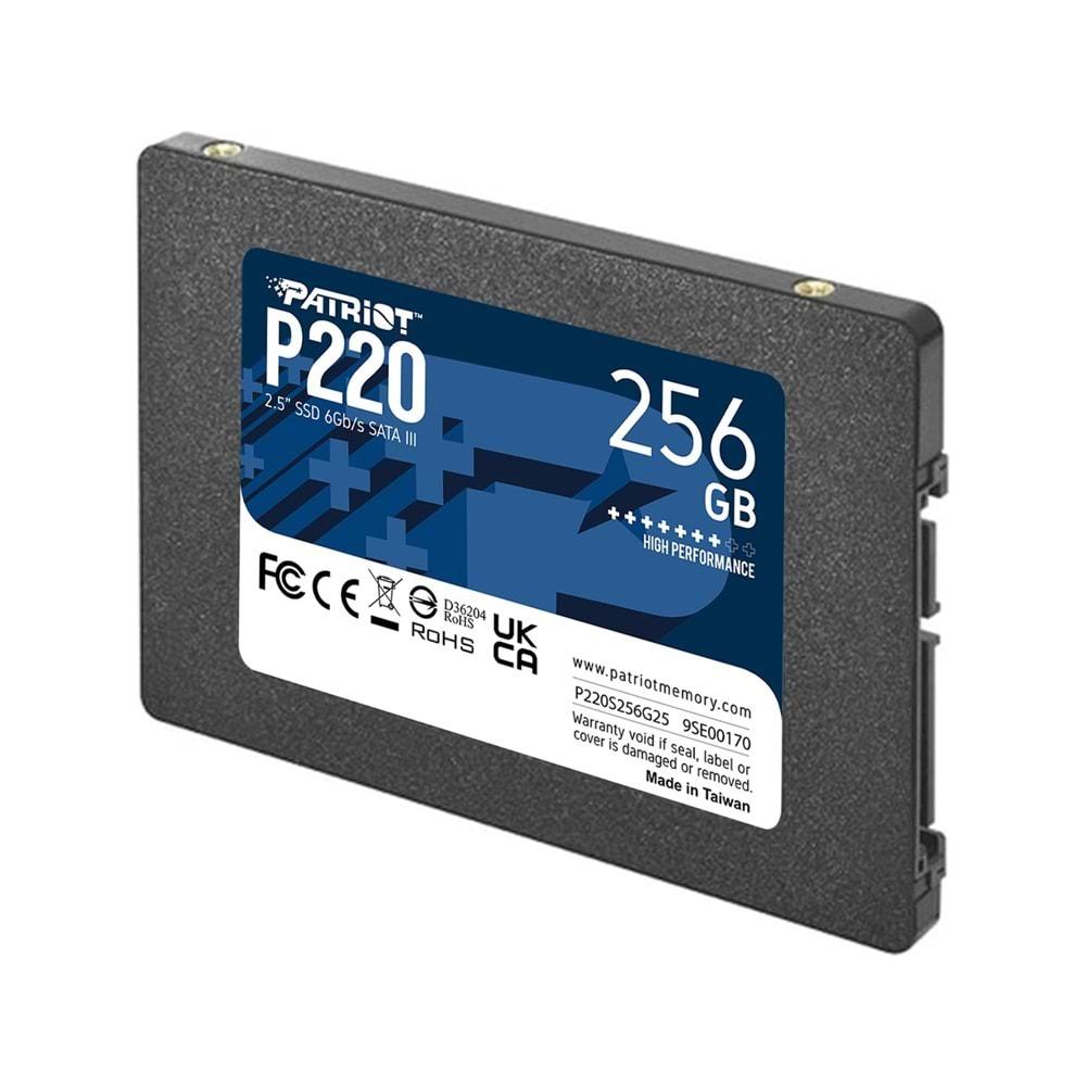 Patriot P220 256GB 550/490MB/s 2.5" SATA3 SSD Disk (P220S256G25)