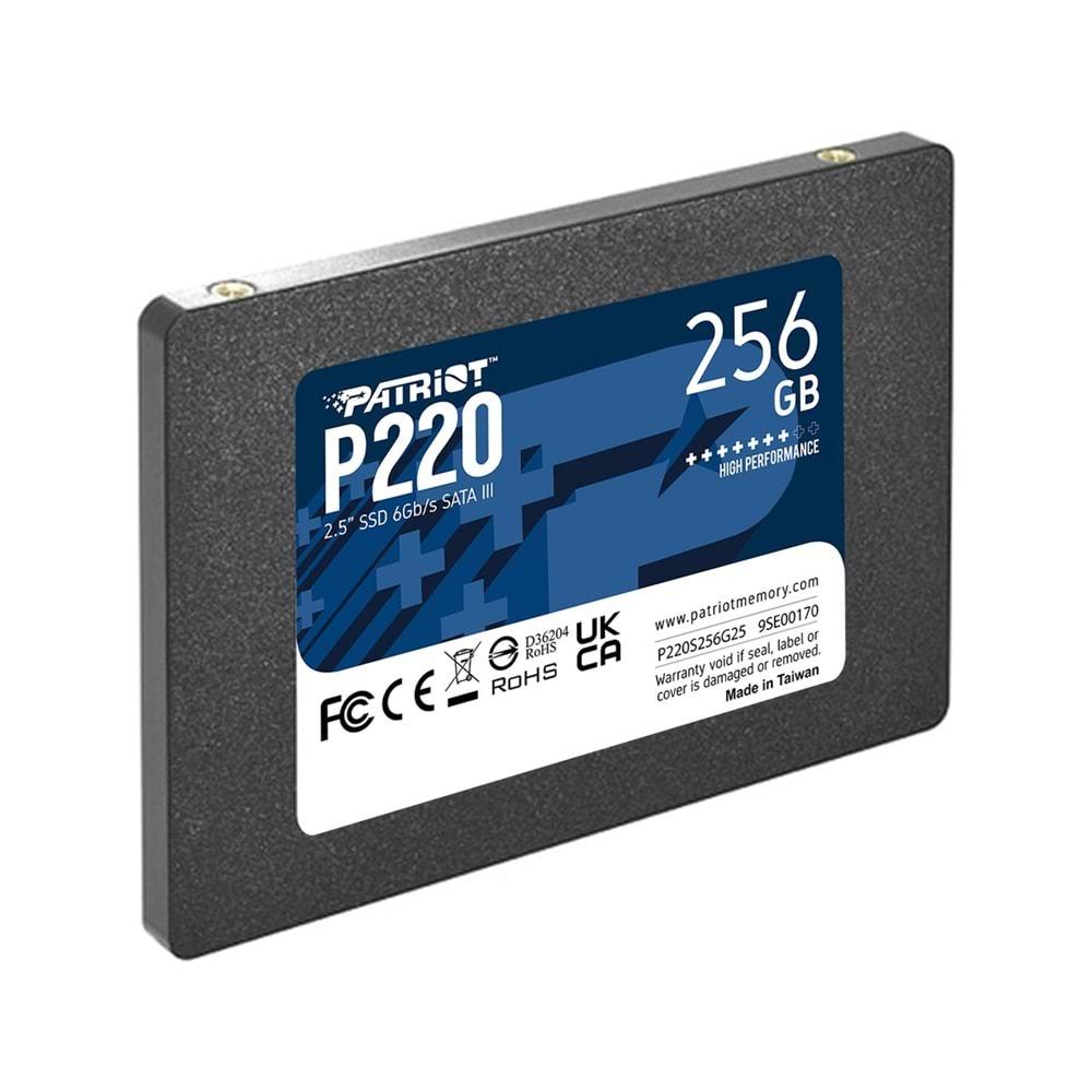 Patriot P220 256GB 550/490MB/s 2.5" SATA3 SSD Disk (P220S256G25)