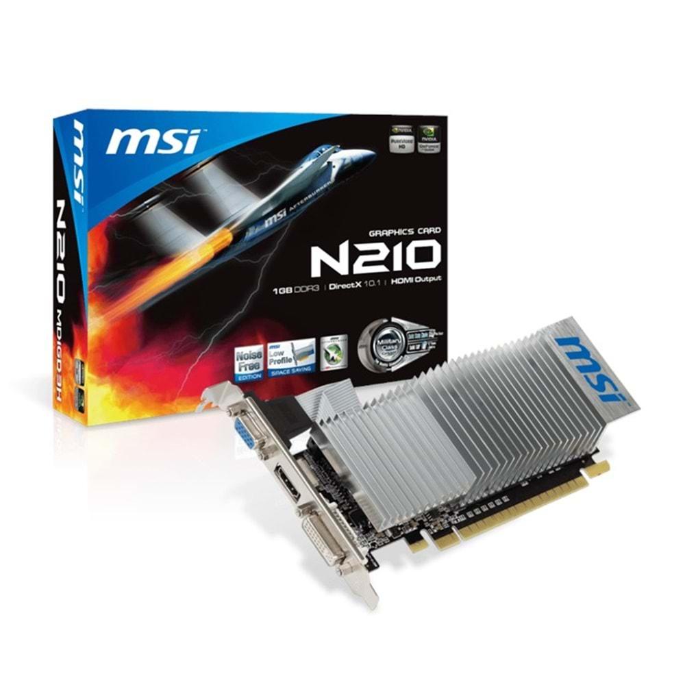 MSI N210 1GB GDDR3 Vga Dvi Hdmi Low Profile 64Bit