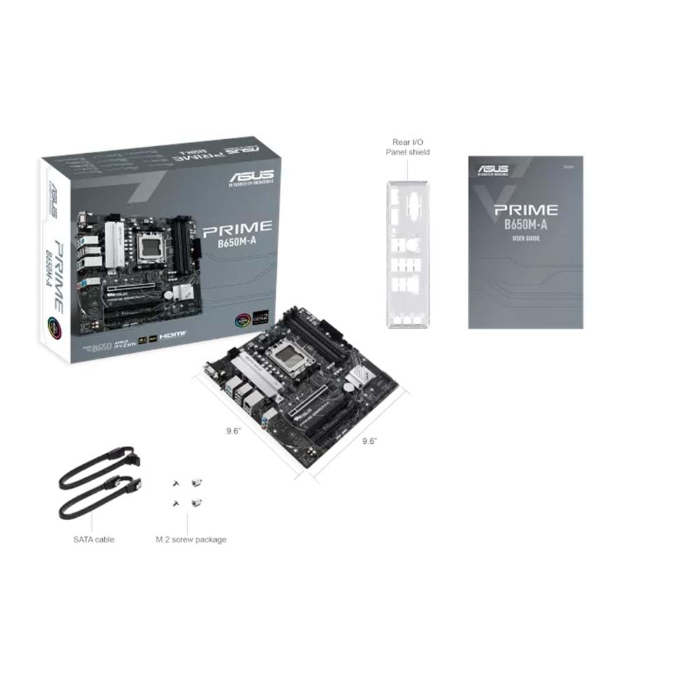 Asus PRIME B650M-A B650 DDR5 M.2 DP/HDMI/VGA PCI 4.0 AM5 Anakart