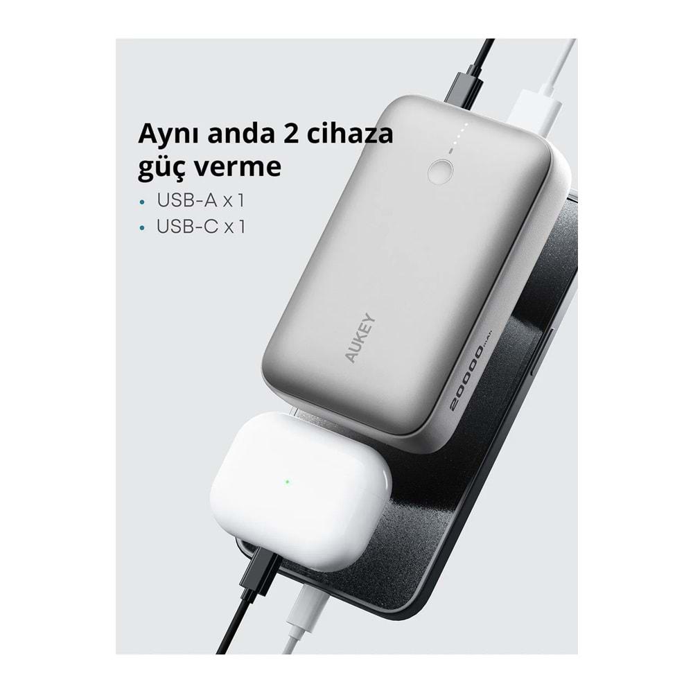 Aukey PB-Y57-WH 22.5W 20.000mAh Mini Power Bank