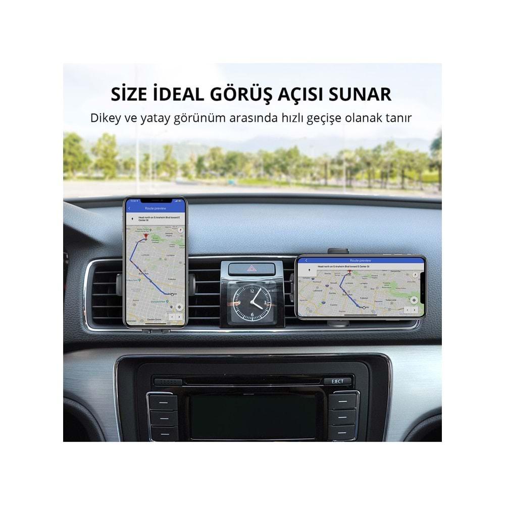 Aukey HD-C48-BK 360-Derece Esnek Tüm Cihazlarla Uyumlu Araç İçi Telefon Tutucu