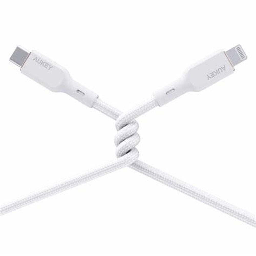 Aukey CB-NCL1-WH 480Mbps Type-C Lightnig Kablosu (1.8m)