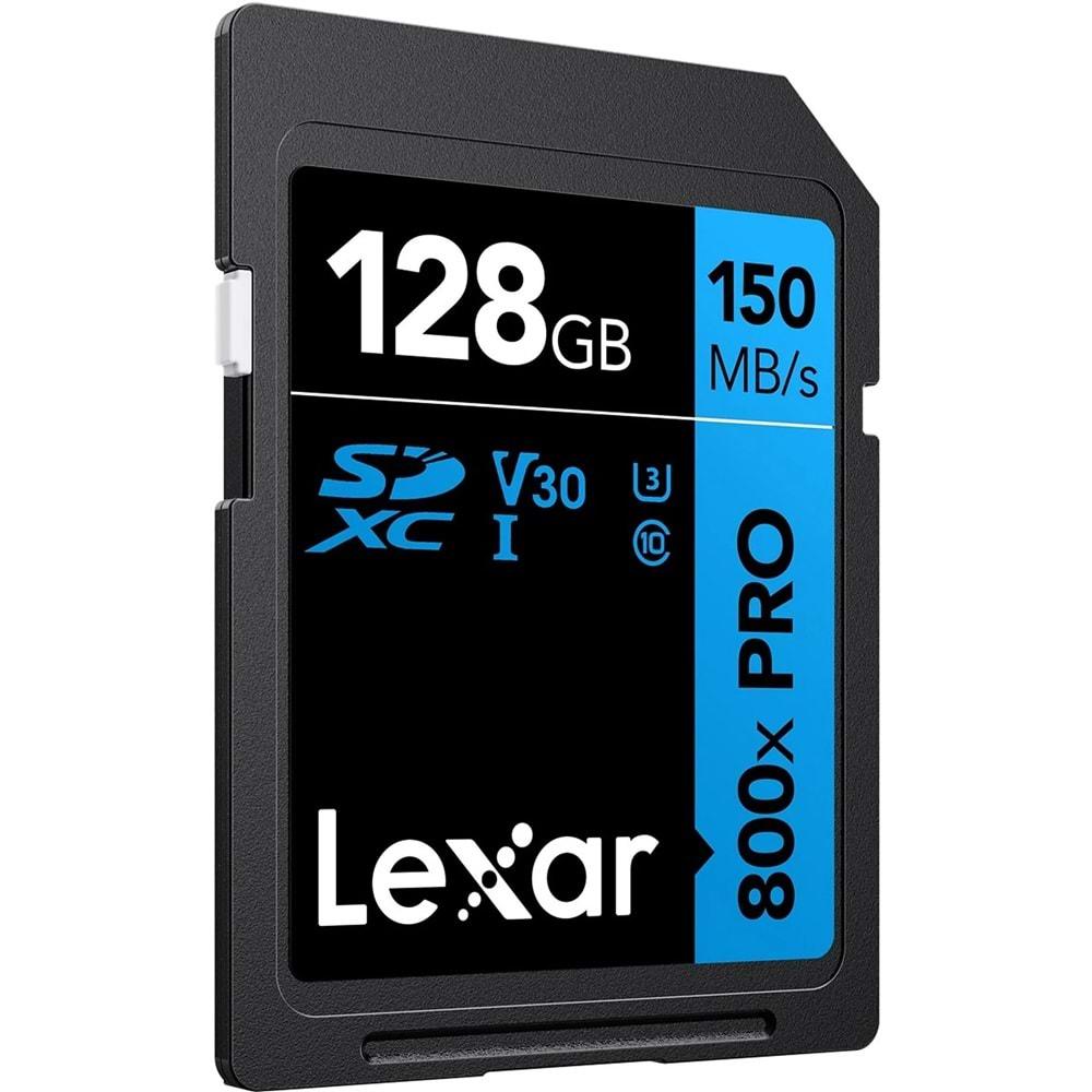 Lexar 128GB Profesyonel 800X Pro SDXC UHS-I Kart UP TO 150MB/S Read 45MB/S WRIT