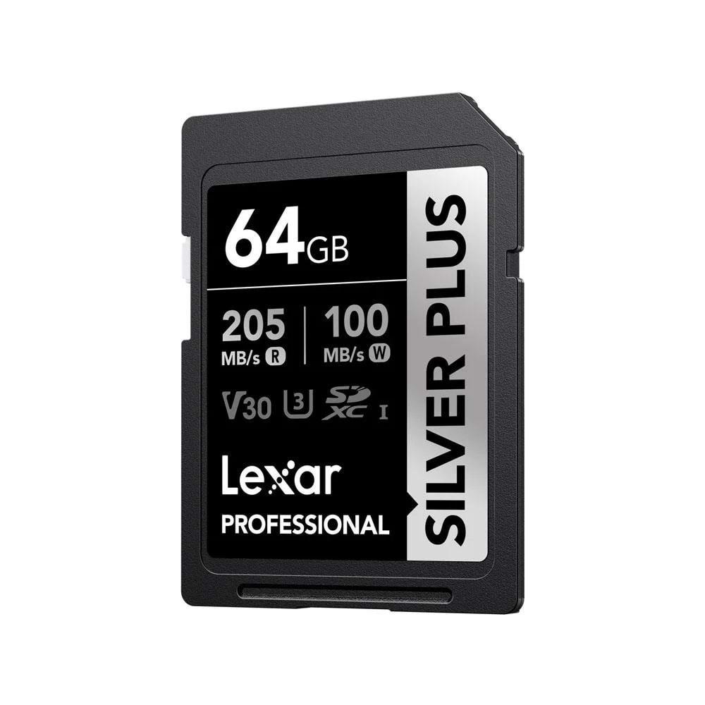 Lexar 64GB Profesyonel Silver Plus SDXC UHS-I Kart UP TO 205MB/S READ 100MB/S WR