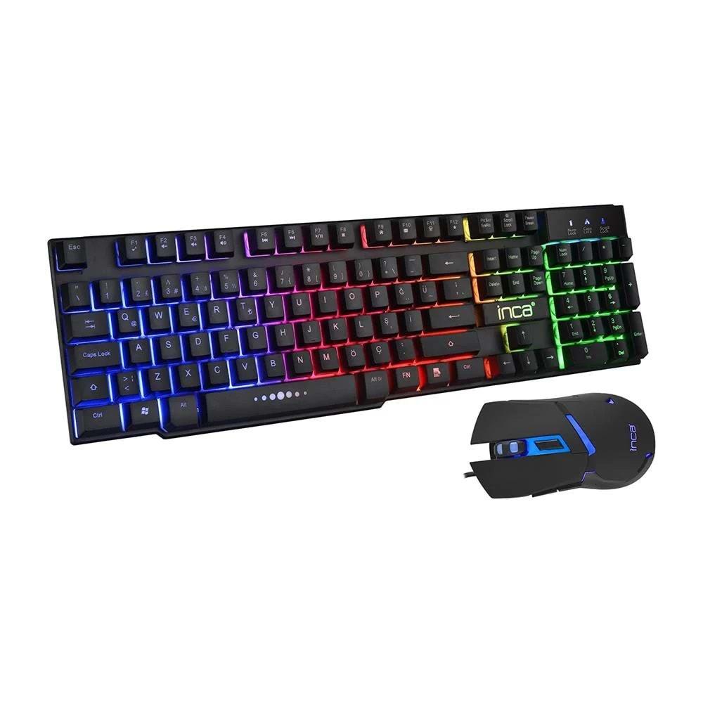 Inca Rainbow Gaming Mekanik Hisli Klavye & Mouse Set