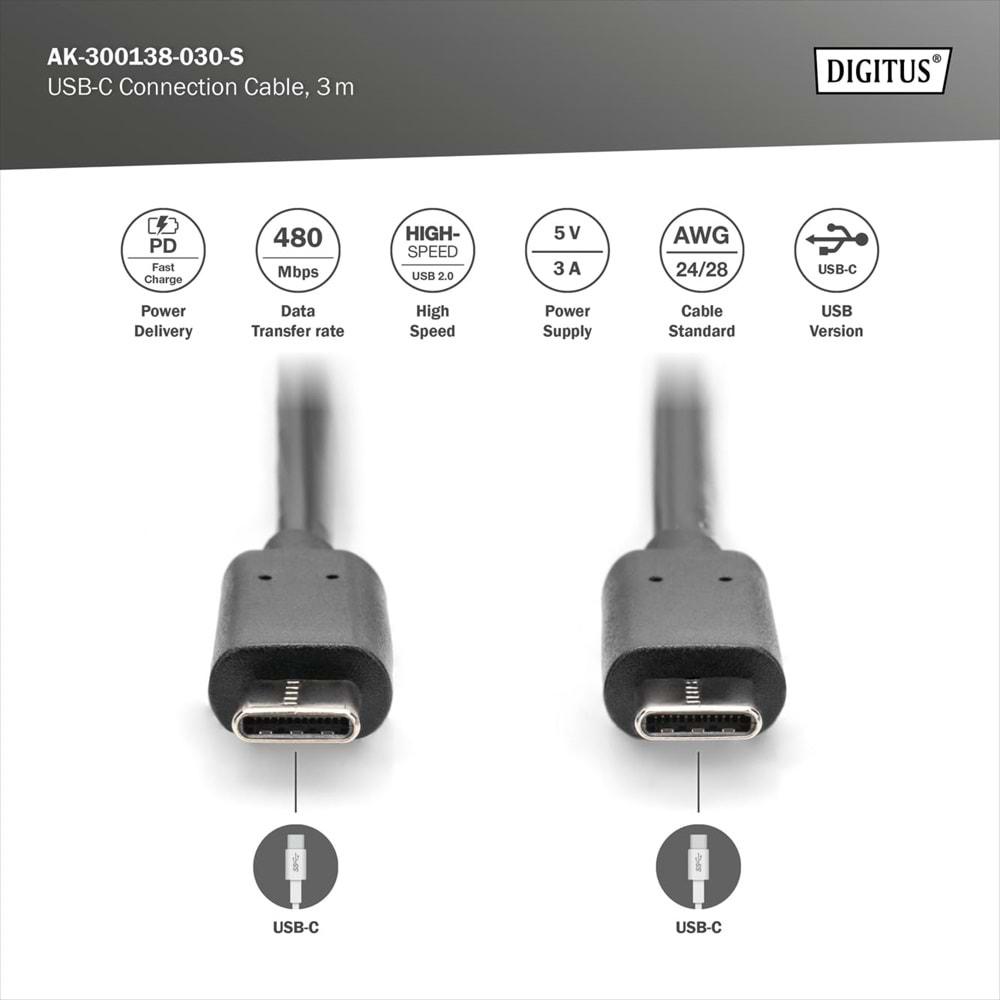 Digitus Yazıcı Kablosu Zırhlı Siyah USB 2.0 (5m)
